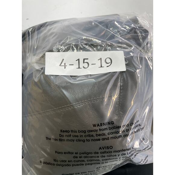 Nanushka Jacket Womens Small Holleen Solid Green Faux Leather Collared - Picture 8 of 13